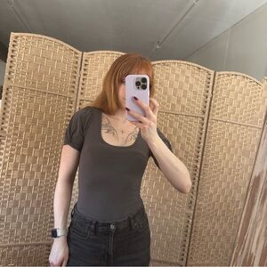 OGL Charcoal Short Sleeve Top